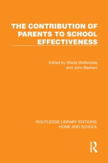 Couverture_The Contribution of Parents to School Effectiveness