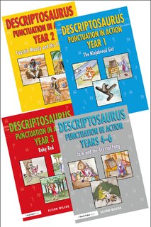 Front cover_Descriptosaurus Punctuation in Action 4 Book Bundle