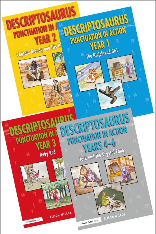 Front cover_Descriptosaurus Punctuation in Action 4 Book Bundle