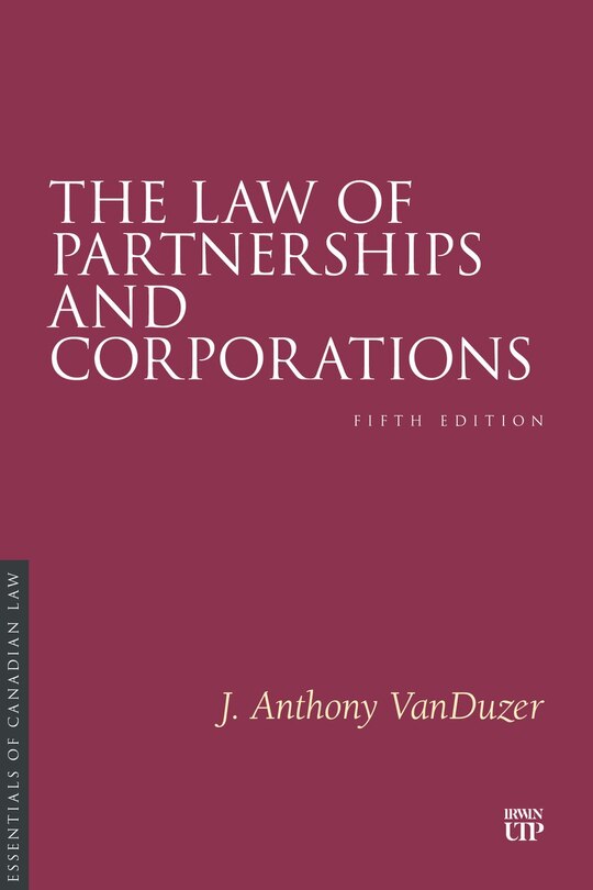 Couverture_The Law of Partnerships and Corporations