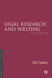 Couverture_Legal Research and Writing