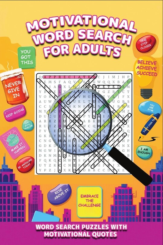 Front cover_Motivational Word Search Puzzle Book With Quotes