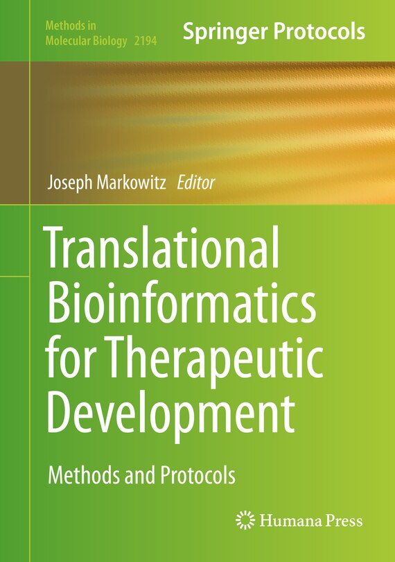 Couverture_Translational Bioinformatics For Therapeutic Development