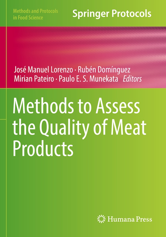 Front cover_Methods to Assess the Quality of Meat Products