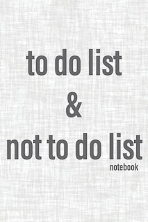 Front cover_To Do List & Not To Do List Notebook