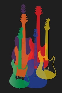 Front cover_Colorful Guitars Guitarist Musician Guitar Tab Notebook