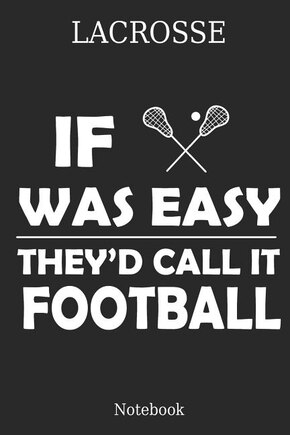 Lacrosse If Was They´d Calle It Football Notebook: Great Gift Idea for Lacrosse Player and Coaches(6x9 - 100 Pages Dot Gride)