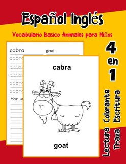 Front cover_Español Inglés Vocabulario Basico Animales para Niños