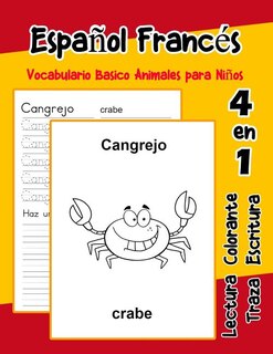 Front cover_Español Francés Vocabulario Basico Animales para Niños