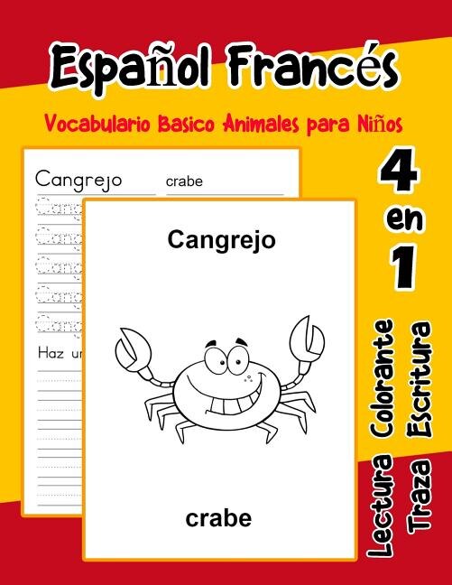Front cover_Español Francés Vocabulario Basico Animales para Niños