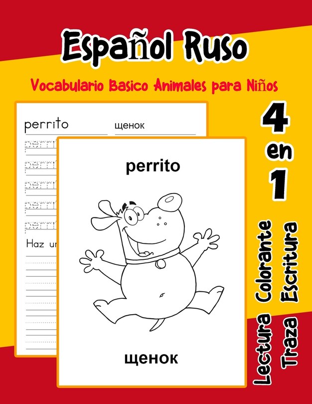 Front cover_Español Ruso Vocabulario Basico Animales para Niños