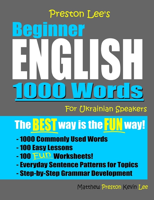 Preston Lee's Beginner English 1000 Words For Ukrainian Speakers