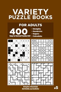 Front cover_Variety Puzzle Books for Adults - 400 Easy to Normal Puzzles 9x9
