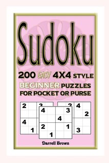 Front cover_Sudoku 200 Easy 4x4 Style Beginner Puzzles For Pocket or Purse