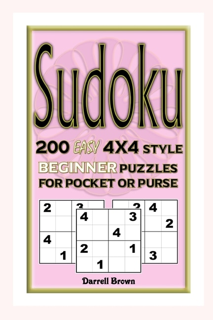 Front cover_Sudoku 200 Easy 4x4 Style Beginner Puzzles For Pocket or Purse