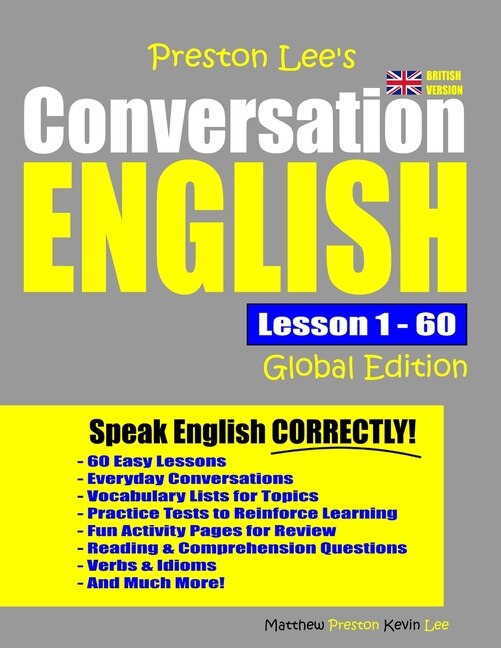 Front cover_Preston Lee's Conversation English Global Edition Lesson 1 - 60 (British Version)
