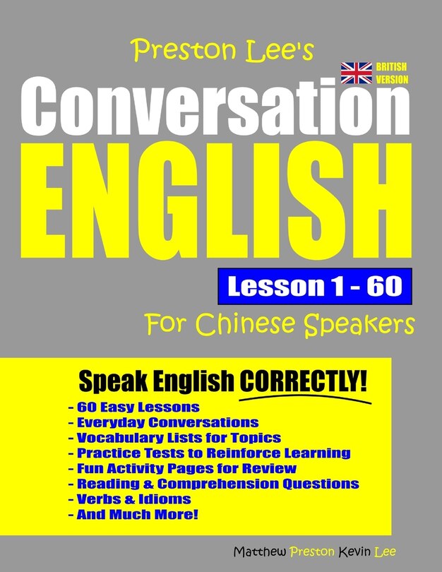 Front cover_Preston Lee's Conversation English For Chinese Speakers Lesson 1 - 60 (British Version)