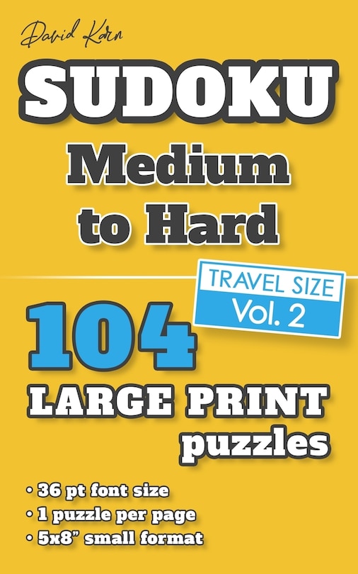 Front cover_David Karn Sudoku - Medium to Hard Vol 2