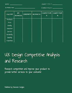 UX Design Competitive Analysis and Research: Research competition and improve your product to provide better services to your costumer