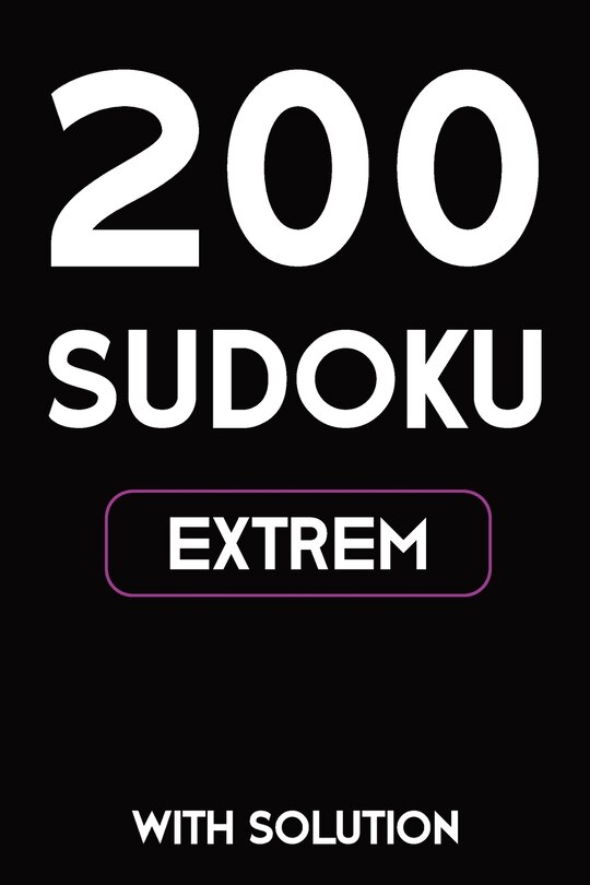 Front cover_200 Sudoku extrem with solution