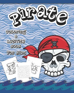 Front cover_Pirate Coloring And Activity Book for Kids