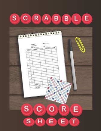 Scrabble Score Sheet: 100 pages scrabble game word building for 2 players scrabble books for adults, Dictionary, Puzzles Games, Scrabble Score Keeper, Scrabble Game Record Book, Size 8.5 x 11 Inch