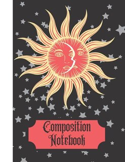 Composition Notebook: Vintage Sun, Moon, And Stars (wide Ruled) - Writing Gift For Witches, Wizards, Kids And Adults