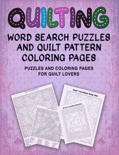 Front cover_Quilting Word Search Puzzles and Quilt Pattern Coloring Pages