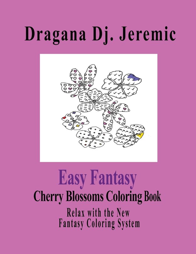 Front cover_Easy Fantasy Cherry Blossoms Coloring Book