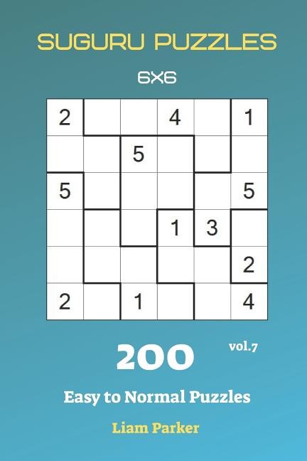 Front cover_Suguru Puzzles - 200 Easy to Normal Puzzles 6x6 vol.7