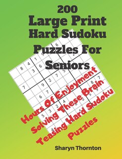 Front cover_200 Hard Large Print Sudoku Puzzles For Seniors