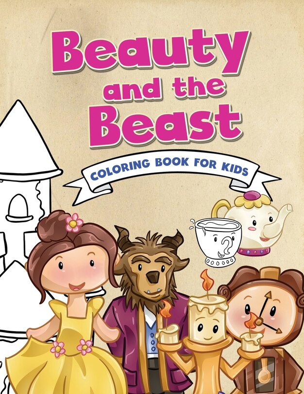 Front cover_Beauty and the Beast Coloring Book for Kids