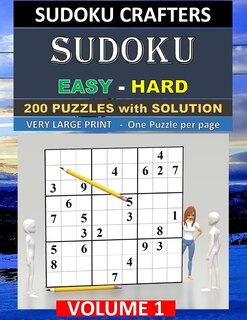Front cover_SUDOKU Easy - Hard - 200 PUZZLES WITH SOLUTION