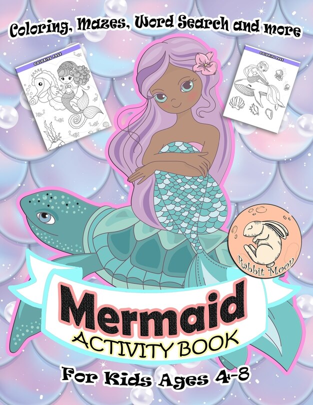 Front cover_Mermaid Activity Book for Kids Ages 4-8