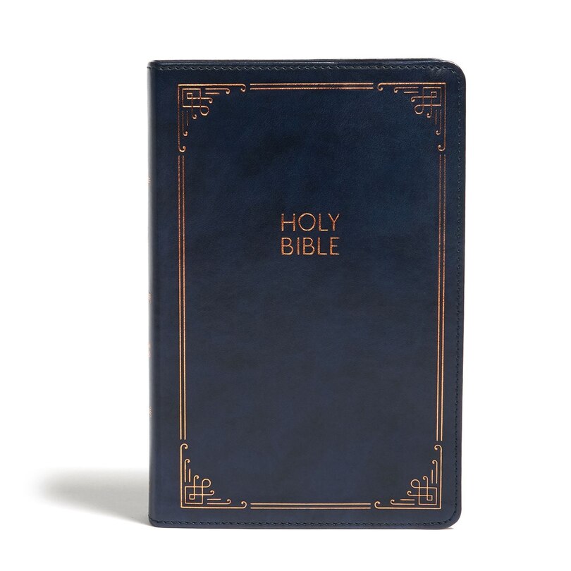 Front cover_Csb Large Print Personal Size Reference Bible, Navy Leathertouch, Indexed