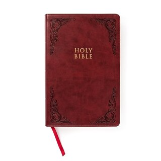 Couverture_Csb Large Print Personal Size Reference Bible, Burgundy Leathertouch, Indexed