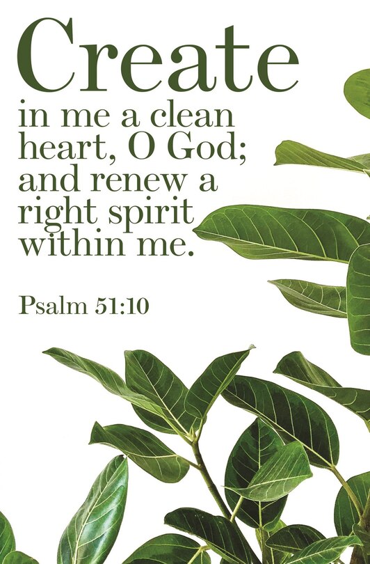 Couverture_General Worship Bulletin: A Clean Heart (Package of 100)