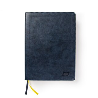 Front cover_CSB E3 Discipleship Bible, Navy LeatherTouch, Indexed