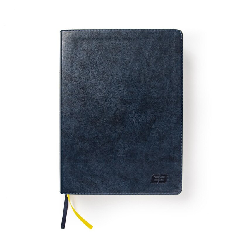 Front cover_CSB E3 Discipleship Bible, Navy LeatherTouch, Indexed