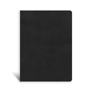 Front cover_CSB Single-Column Wide-Margin Bible, Black LeatherTouch