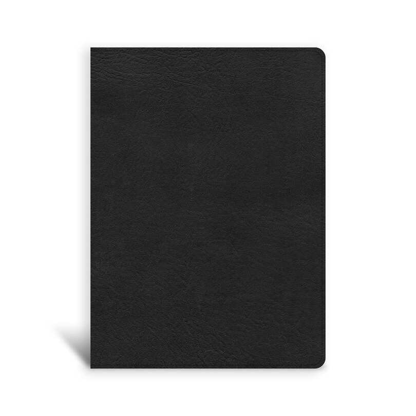 Front cover_CSB Single-Column Wide-Margin Bible, Black LeatherTouch