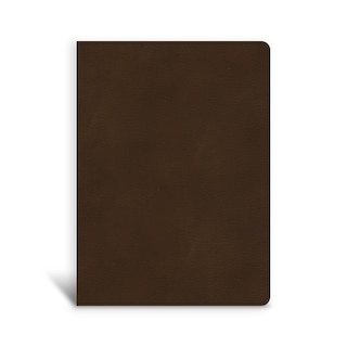 Front cover_CSB Single-Column Wide-Margin Bible, Brown LeatherTouch