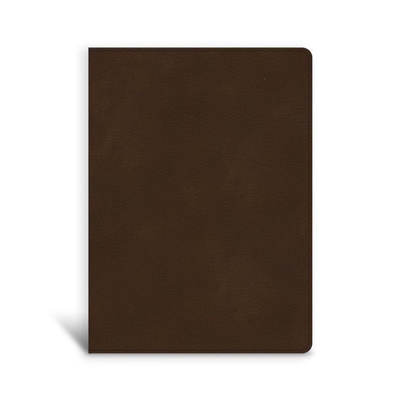 Front cover_CSB Single-Column Wide-Margin Bible, Brown LeatherTouch