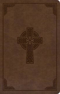 Couverture_KJV Large Print Personal Size Reference Bible, Brown Celtic Cross LeatherTouch
