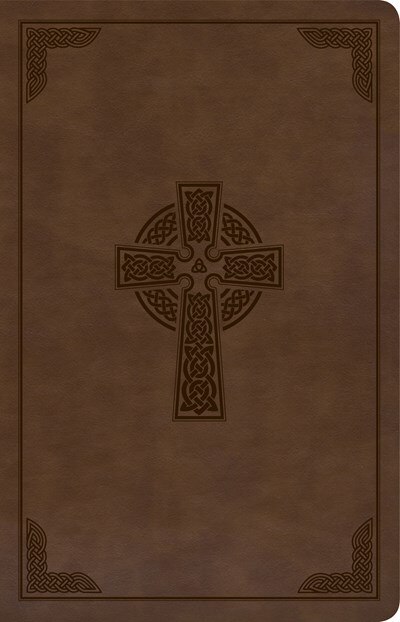 Couverture_KJV Large Print Personal Size Reference Bible, Brown Celtic Cross LeatherTouch