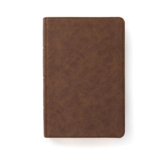 Couverture_CSB Single-Column Compact Bible, Brown LeatherTouch