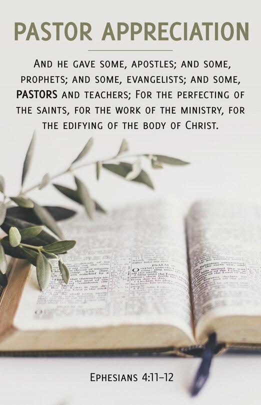 Front cover_Pastor Appreciation Bulletin: And He Gave (Package of 100)
