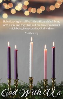 Advent Bulletin: God With Us (Package of 100): Matthew 1:23 (KJV)
