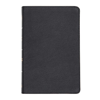 Front cover_CSB Thinline Bible, Black Genuine Leather, Indexed