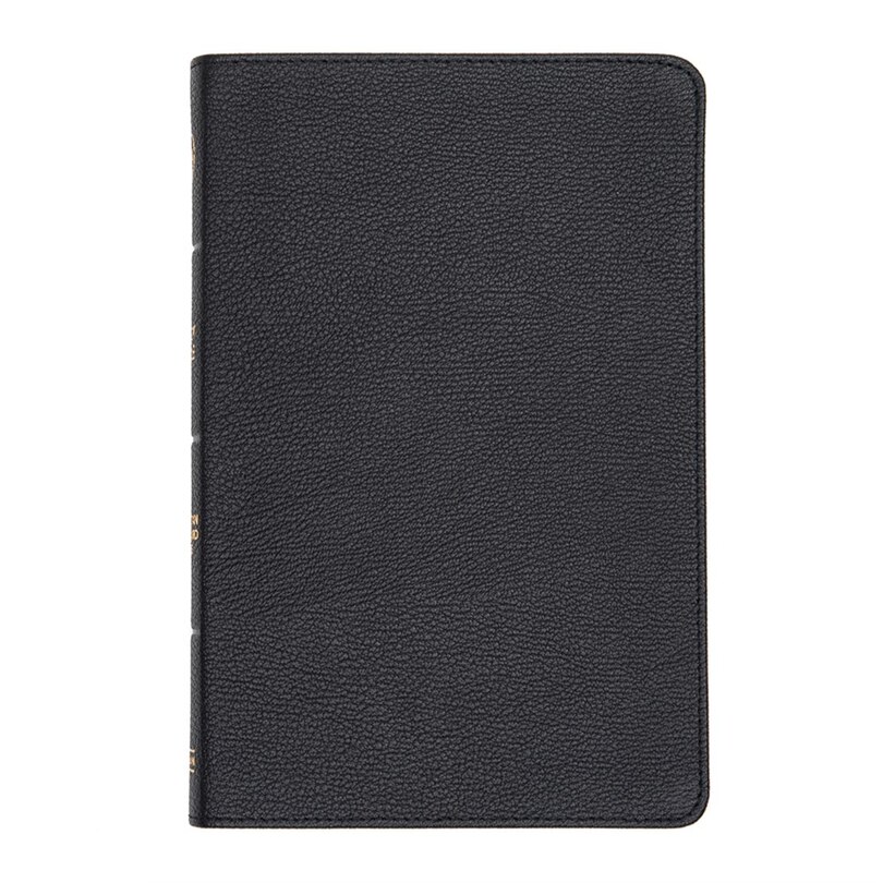 Front cover_CSB Thinline Bible, Black Genuine Leather, Indexed